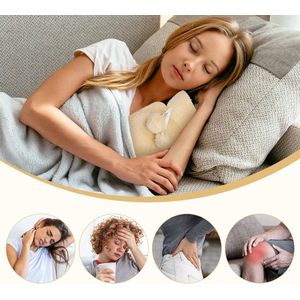 Kruik 73 cm Puur Natuurlijk Rubber Warmwaterkruik - 2 liter Warmwaterfles - Extra Lange Beschermhoezen - Zachte Stof - Opvouwbare Trechter - Lekvrij - Beige