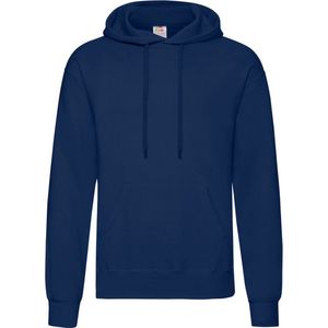 Fruit of the Loom capuchon sweater donkerblauw/navy voor volwassenen - Classic Hooded Sweat - Hoodie - Heren kleding XL (EU 54)