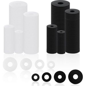 120 St Siliconen Pakking Rubberen Ringkit - Voor Badkamer en Keukenapparatuur - Zwart Wit .