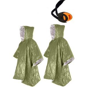Thermische Nooddeken, slaapzak \ Premium Reddingsdeke | Survival Whistle Ultralight Cold Protection / Noodslaapzakken - emergency foil blanket, emergency sleeping bag - 2pcs - 39 x 49 inch