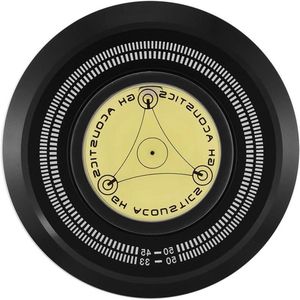 Allecto Plus - Vinyl LP Platenspeler Record Stabilizer Clamp met Waterpas (Zwart) - Verbetert Geluidskwaliteit & Stabiliteit van Draaitafel