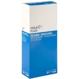 HEKA plast border - Eilandpleister transparant steriel - 10 x 25 cm - 25 stuks