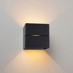 Ledmatters - Wandlamp Zwart - Up & Down - Dimbaar - 5 watt - 400 Lumen - 3000 Kelvin - Wit licht - IP21 Binnenverlichting
