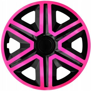 Universele wieldop 16'' NRM Action Doublecolor roze/zwart 1 stuk