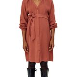 Vertbaudet - Katoenen Gazen Jurk - Zwart - Voor Zwangerschap en Borstvoeding