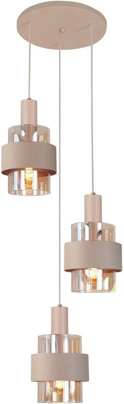 Highlight - Hanglamp - Beige - Marrone 3 Lichts Ø 30 cm