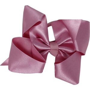 Jessidress Metalliek Haar Elastiek met grote Haarstrik - Roze