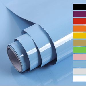 Zelfklevend papier voor meubels, glanzend glitter, 40 x 300 cm, zelfklevend behang, waterdichte vinylstickers voor meubels, keukenmuren, tafels, badkamers, kasten en aanrechtbladen - Blauw