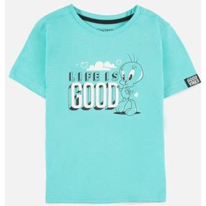 Looney Tunes - Tweety - Life Is Good Kinder T-shirt - Kids 110/116 - Turquoise