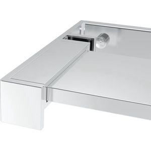 vidaXL Doucherek - Doucherekken - Wandschap Douche - Doucheschap - Wandschap voor inloopdouchewand 100 cm aluminium chroomkleurig