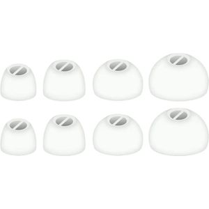 Ibley Siliconen oortips voor Sennheiser Momentum True Wireless 2/3/4/Sport wit - Siliconen Earplug - XS/S/M/L formaat - 4 paar - 4 maten - Sennheiser CX 1/Plus oortips - Sennheiser CX 400BT/500BT oortips