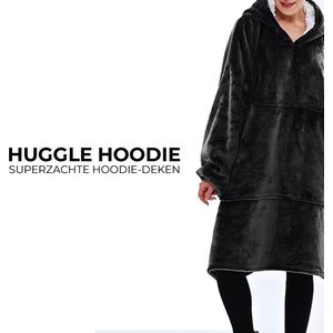 Hoodie Deken Zwart Premium - Huggle Hoodie - Deken Met Mouwen - Hoodie Blanket - Hoodie - Fleece Deken Met Mouwen - Jaxy Tv Deken - Snuggie Deken - Kerstcadeau - Voor Mannen - Voor Vrouwen -Kerst Cadeau Voor Man - Vrouw - Cadeautjes