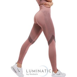Sportlegging Dames - Yoga Legging - Fitness Legging - Legging Dames - Sport Legging - Shapewear Dames - Booty Legging | Luminatic® |  Licht Koraal | M