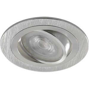 LED inbouwspot Loki -Rond Chrome -Koel Wit -Dimbaar -4.9W -Philips LED