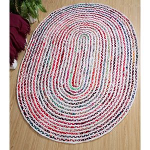 Veelkleurige Jarapa/vloerkleed/tapijt - Carnival - OVAAL 60*180cm