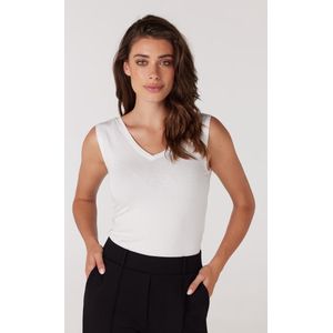 Jansen Amsterdam Dames Top Wit Nance 2W Tank Top off white