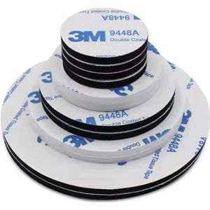 3M 9448A - Dubbelzijdige Montage Tape - Wit - Rond Ø40/50/60mm - 30 Stuks - Hittebestendig