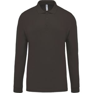 Kariban Piqué-herenpolo lange mouwen K256 - Dark Grey - XL