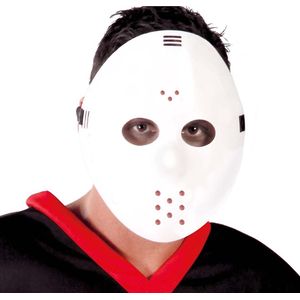 Fiestas Guirca - Hockey Masker Wit PVC - Halloween Masker - Enge Maskers - Masker Halloween volwassenen - Masker Horror
