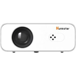 Hunkstar P3 1000 ANSI Android Projector, Native 1080P, 4K Decodering, HDR10, Auto-Keystone Correction & Auto Focus, Android 9.0, Bluetooth 5.0, WiFi 6, 2*5W Luidsprekers