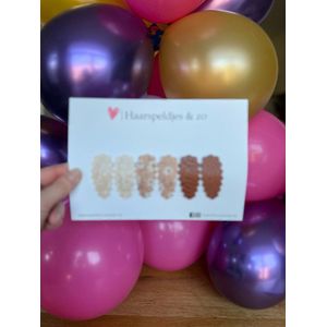 Haarspeldje Liz - golvend - setje - beige - bruin - 4 cm speldjes