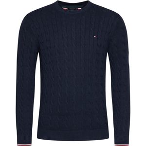 Tommy Hilfiger | Heren | Cable knit Jumper | Black Iris -Donker blauw | M