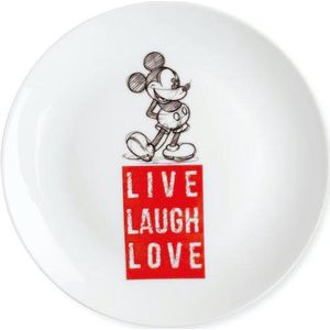 Disney Egan Gebaksbordje Mickey Mouse Live Laugh Love Rood 19cm