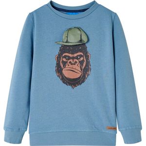 vidaXL - Kindertrui - 104 - middelblauw