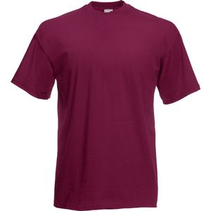 Fruit Of The Loom Heren Valueweight T-shirt met korte mouwen (Bordeaux)