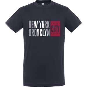 T-Shirt 359-38 New York Brooklyn - Navy, xS