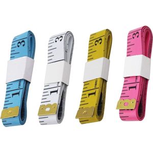 Set van 6 Zachte Meetlinten - Flexibele Lijnen voor Naaien en Lichaamsmeting - 150 cm