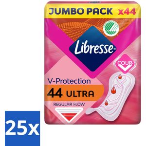 Libresse – Maandverband – Ultra Regular – Zonder vleugels – 44 Maandverbanden - Bulkverpakking - 25 stuks