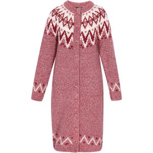 DreiMaster - Vintage - Gebreide Mantel - Bourgogne - Knoopsluiting