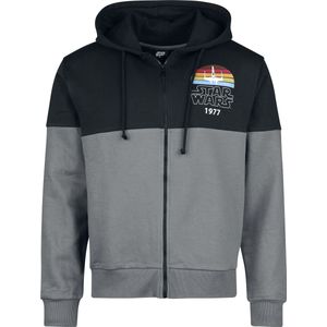 Star Wars X- Wing - 1977 Heren Vest met capuchon - grijs/zwart - S