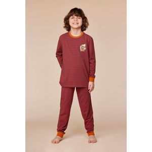 Woody pyjama jongens - rood gestreept - pony - 252-10-PLC-Z/936 - maat 152