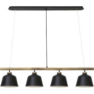 Light & Living Hanglamp 4L 132x25x30 cm BANU hout zwart