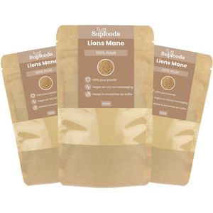 Lions Mane 100% Puur - 200 gram – Veelzijdig Paddenstoelenpoeder - Lions Mane Poeder is Perfect voor Smoothies en Drankjes - Pruikzwam - Lion's mane