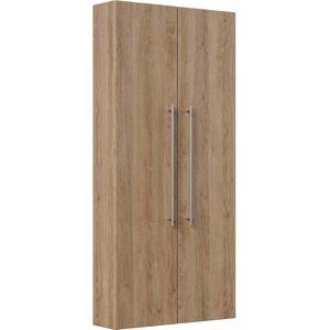 Badkamerkast Thor Eiken - MDF - Breedte 70.4 cm - Hoogte 150.4 cm - Diepte 20 cm