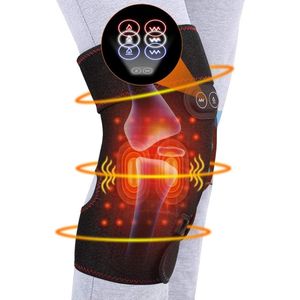 Knie Massage Apparaat - Rood Lichttherapie Met Verstelbare Warmtes en Trillingen - Infrarood Massageapparaat - Kniebrace Massager voor Pijnbestrijding & tegen Gewrichtspijn – Draadloos – Voor Pijn / Stijfheid en Blessure