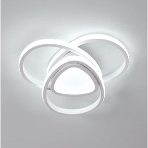 Goeco plafondlamp - 30cm - Medium - LED - 36W - 4050lm - koel wit - 6500K - voor slaapkamers woonkamer keuken badkamer hal