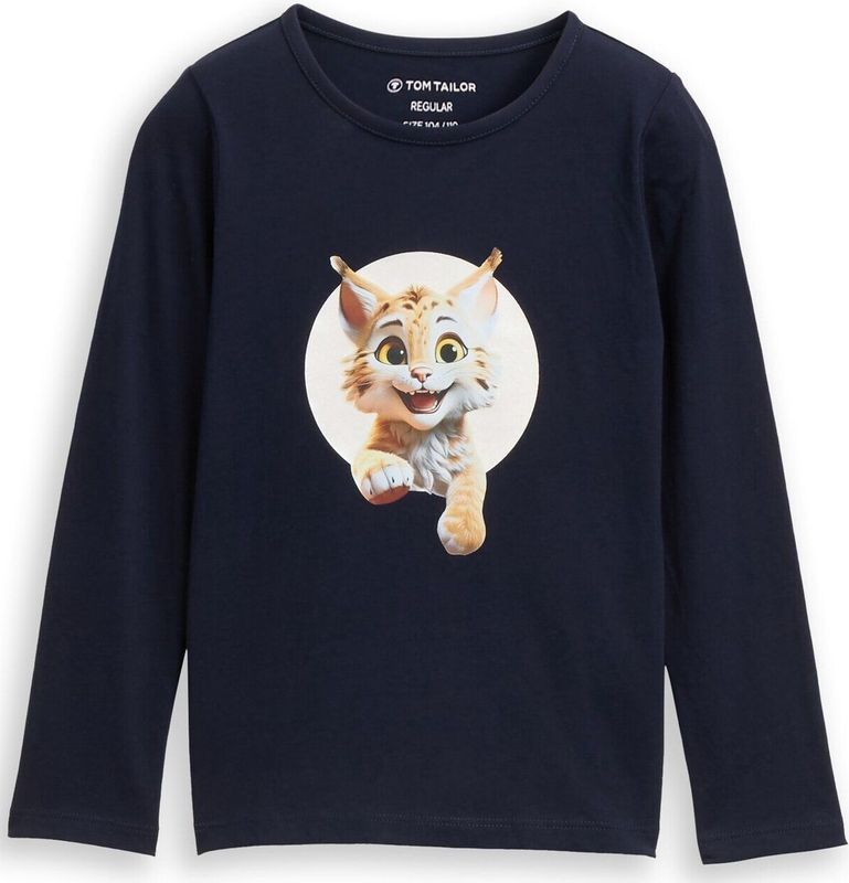 TOM TAILOR - T-shirt - Sky Captain Blue - Lange Mouwen - Voor Kinderen - 10668