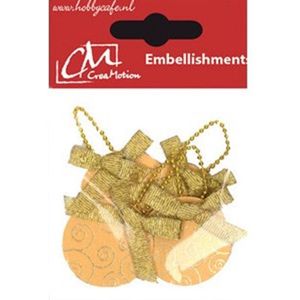 CreaMotion - Embellishment - Kerstballen: Goud - BST177499