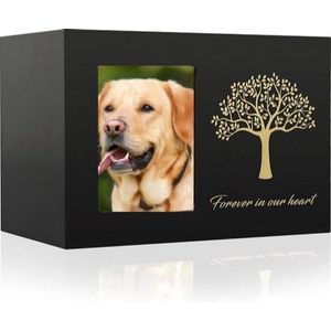 Premium Huisdier Urn - Met fotolijstje - Urn voor huisdier - Met Levensboom en Frame - Crematie - Kat / hond / Konijn urn