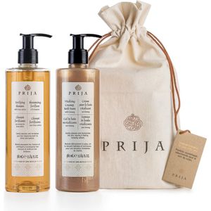 PRIJA - Set cosmetica in een zakje, badschuim met deeltjes + haarshampoo