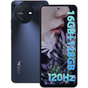 OSCAL Tiger 12 Smartphone - 5000mAh - 16GB RAM - 128GB ROM - 6.78 Inch - 64MP - NFC - 4G Dual SIM - Grijs