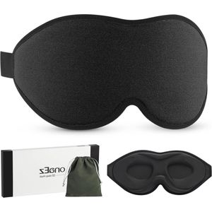 Slaapmasker 2022 geüpgraded - Oogmasker voor mannen en vrouwen - 3D-slaapbril - 100% lichtblokkerend - Zacht zijden nachtmasker met reistas