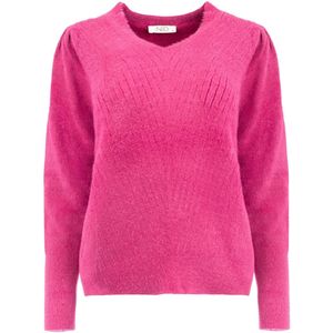 NED Trui Belins Ls Rmj Furry Knit 25w1 U172 02 467 Fuchsia Red Dames Maat - S