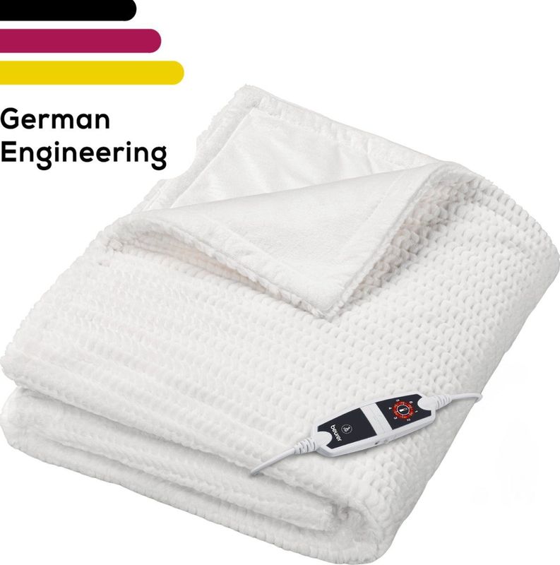 Beurer - Helsinki - Verwarmingsdeken - 6 Temperatuurstanden - Automatische Uitschakeling - Machinewasbaar op 30 °C