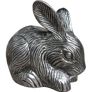 konijnenurn Rabbit zilver urn konijn