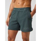 Björn Borg 6'' Sportbroek Heren - Korte broek mannen - Urban Chic Groen - Gerecycled Polyester - Maat L